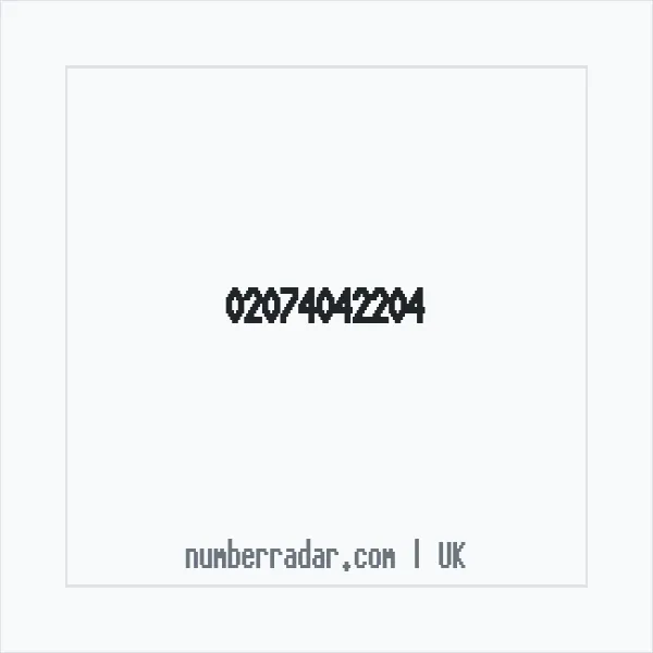 Reverse number check for +44 20 7404 2204 — who called me?