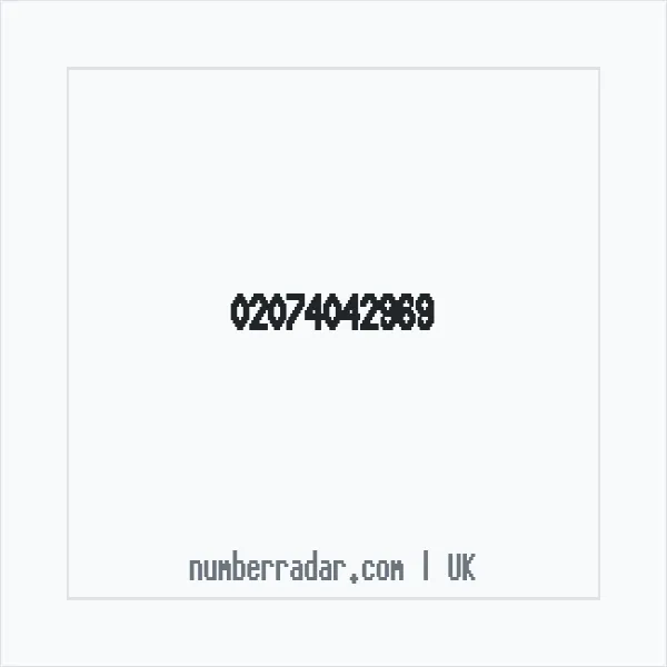 Reverse number check for +44 20 7404 2969 — who called me?