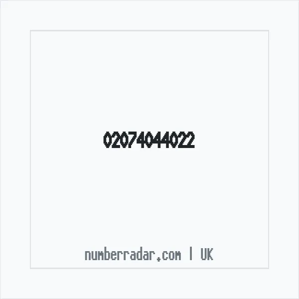 Reverse number check for +44 20 7404 4022 — who called me?