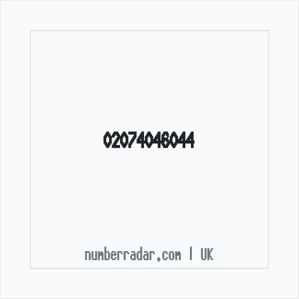 Reverse number check for +44 20 7404 6044 — who called me?