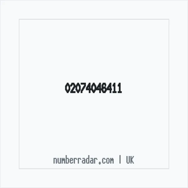 Reverse number check for +44 20 7404 6411 — who called me?