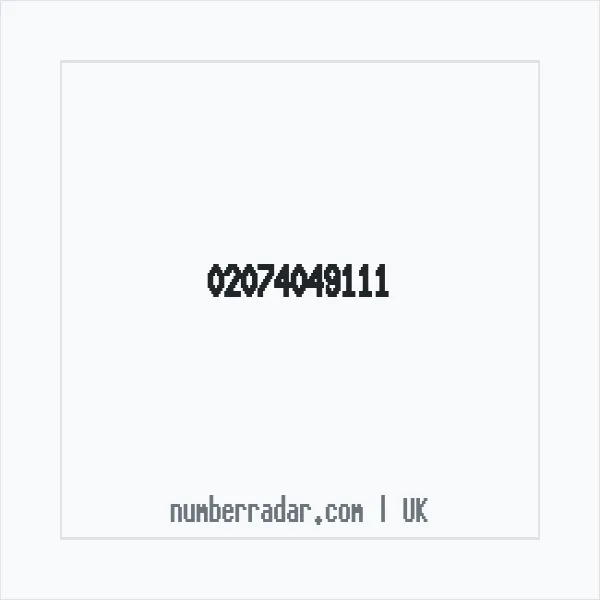 Reverse number check for +44 20 7404 9111 — who called me?