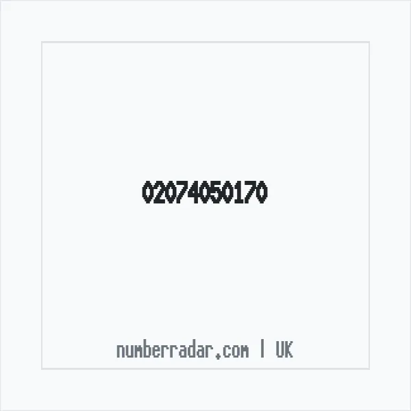 Reverse number check for +44 20 7405 0170 — who called me?