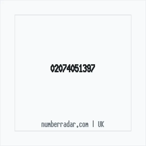 Reverse number check for +44 20 7405 1397 — who called me?