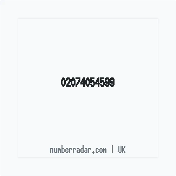 Reverse number check for +44 20 7405 4599 — who called me?