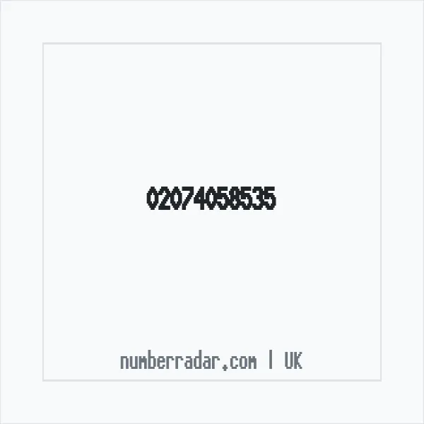 Reverse number check for +44 20 7405 8535 — who called me?