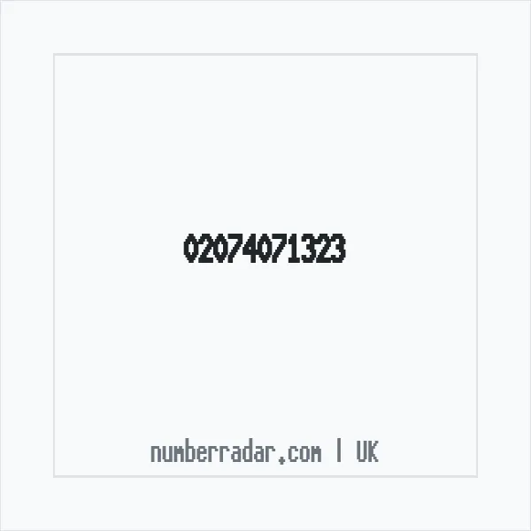 Reverse number check for +44 20 7407 1323 — who called me?