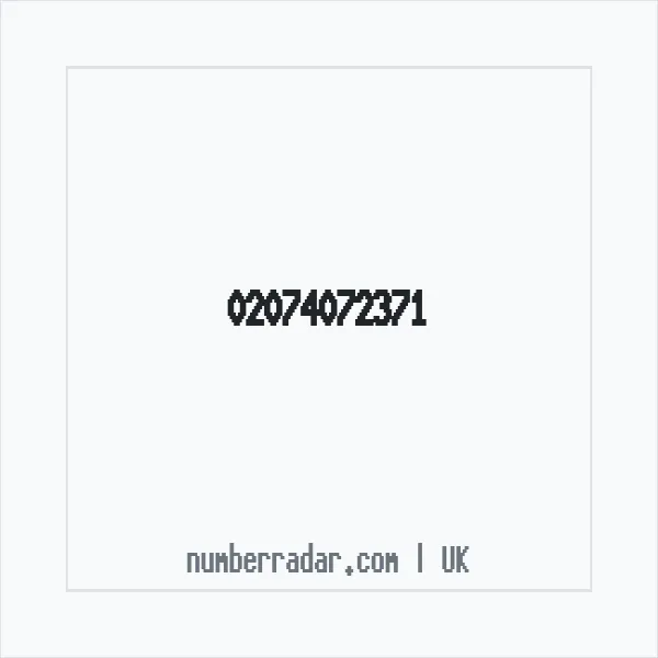 Reverse number check for +44 20 7407 2371 — who called me?