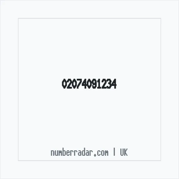 Reverse number check for +44 20 7409 1234 — who called me?