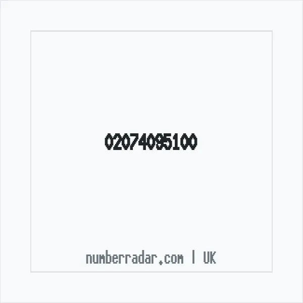 Reverse number check for +44 20 7409 5100 — who called me?