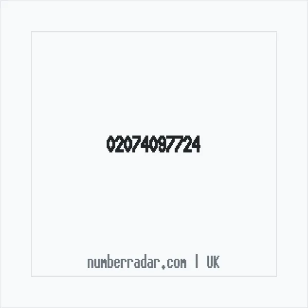 Reverse number check for +44 20 7409 7724 — who called me?
