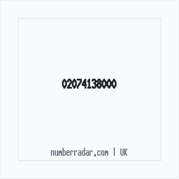 Reverse number check for +44 20 7413 8000 — who called me?