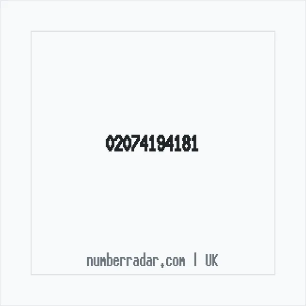 Reverse number check for +44 20 7419 4181 — who called me?