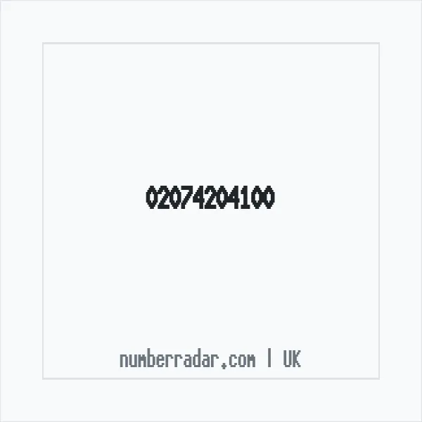 Reverse number check for +44 20 7420 4100 — who called me?