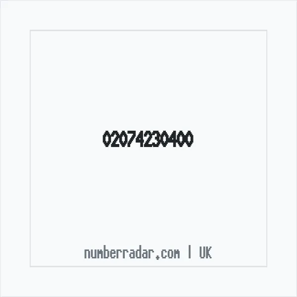 Reverse number check for +44 20 7423 0400 — who called me?