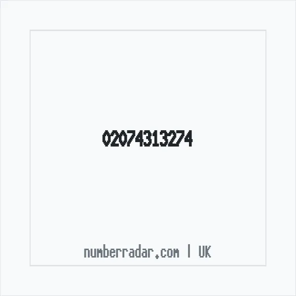 Reverse number check for +44 20 7431 3274 — who called me?