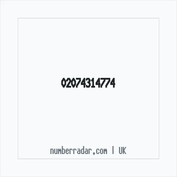 Reverse number check for +44 20 7431 4774 — who called me?