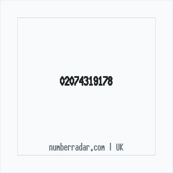 Reverse number check for +44 20 7431 9178 — who called me?