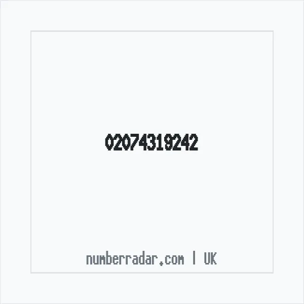 Reverse number check for +44 20 7431 9242 — who called me?