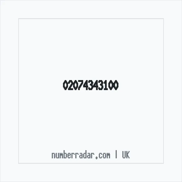 Reverse number check for +44 20 7434 3100 — who called me?