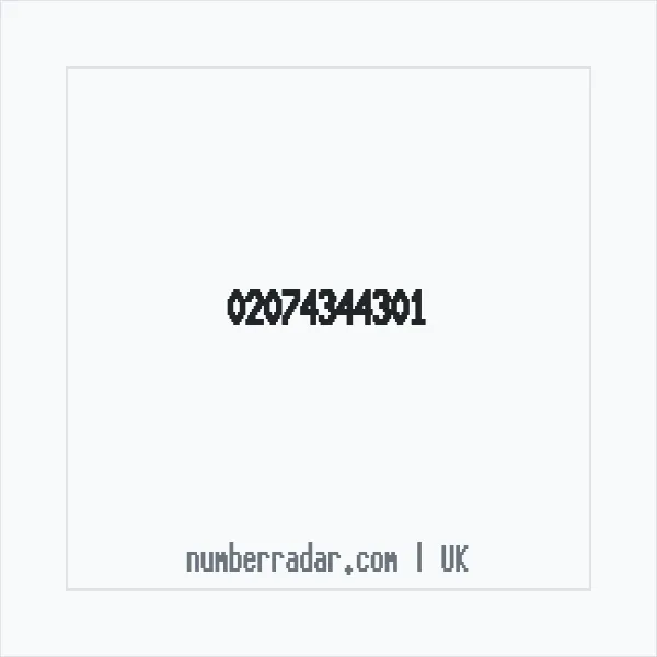 Reverse number check for +44 20 7434 4301 — who called me?