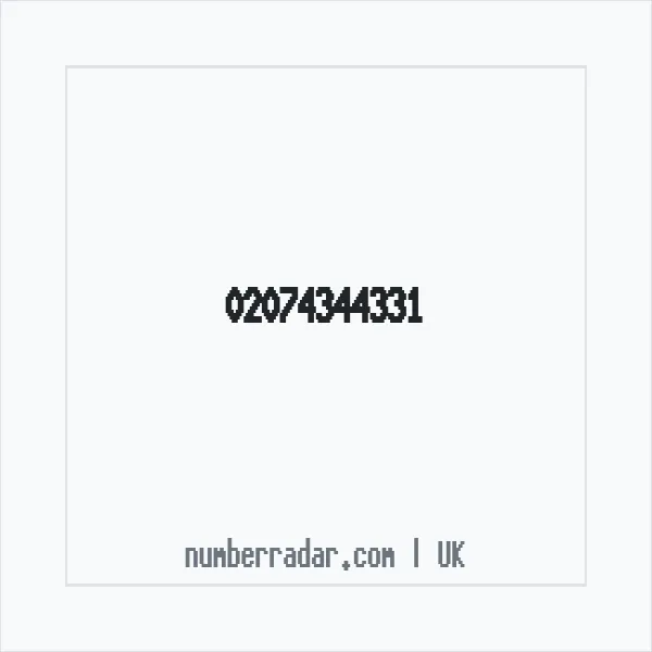 Reverse number check for +44 20 7434 4331 — who called me?