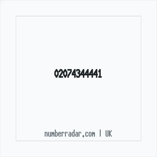 Reverse number check for +44 20 7434 4441 — who called me?