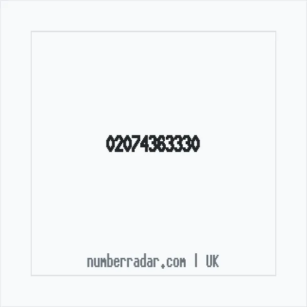Reverse number check for +44 20 7436 3330 — who called me?