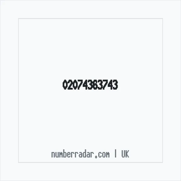 Reverse number check for +44 20 7436 3743 — who called me?