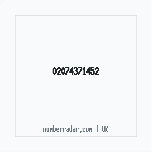 Reverse number check for +44 20 7437 1452 — who called me?