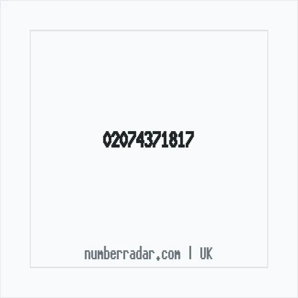 Reverse number check for +44 20 7437 1817 — who called me?