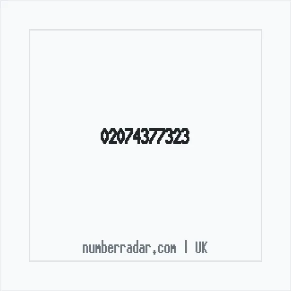 Reverse number check for +44 20 7437 7323 — who called me?