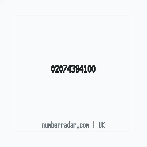 Reverse number check for +44 20 7439 4100 — who called me?