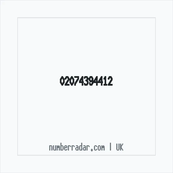 Reverse number check for +44 20 7439 4412 — who called me?