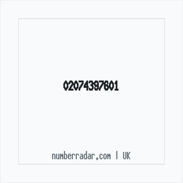 Reverse number check for +44 20 7439 7601 — who called me?