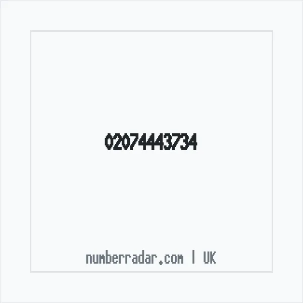 Reverse number check for +44 20 7444 3734 — who called me?