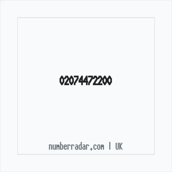 Reverse number check for +44 20 7447 2200 — who called me?