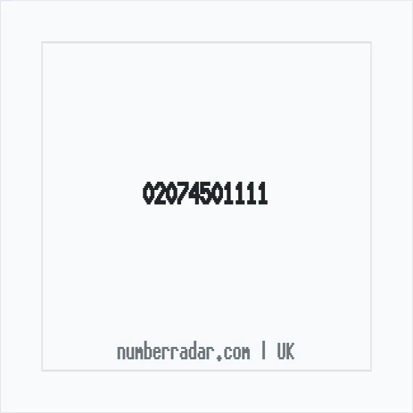 Reverse number check for +44 20 7450 1111 — who called me?
