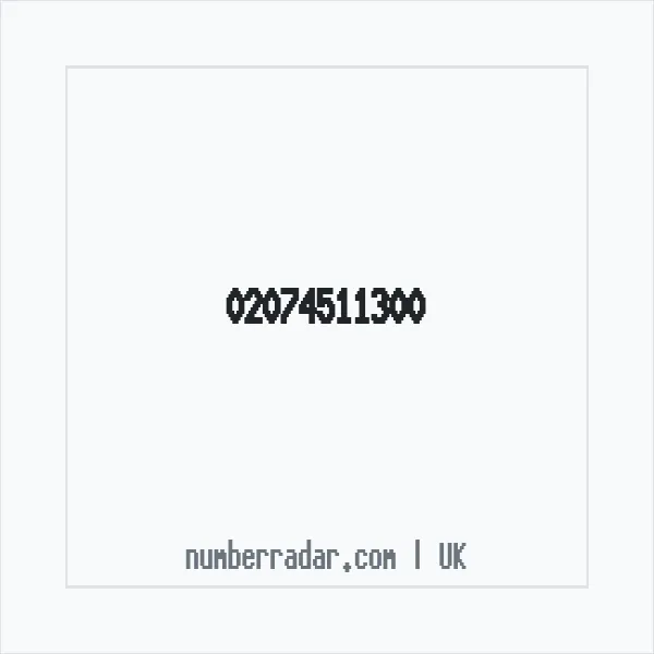 Reverse number check for +44 20 7451 1300 — who called me?
