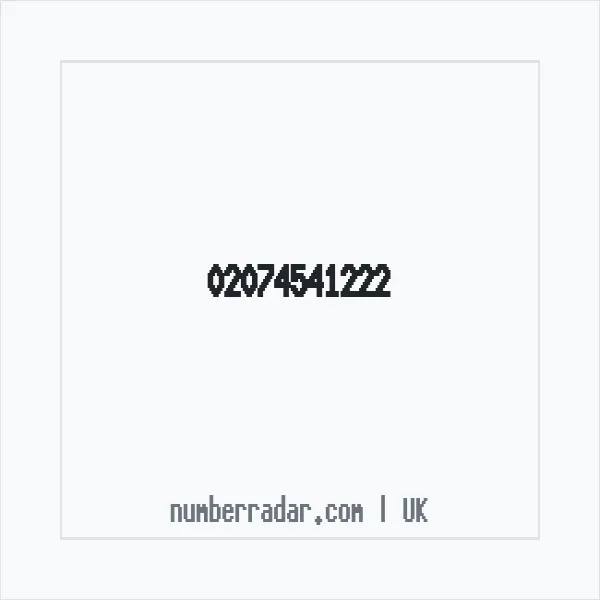 Reverse number check for +44 20 7454 1222 — who called me?