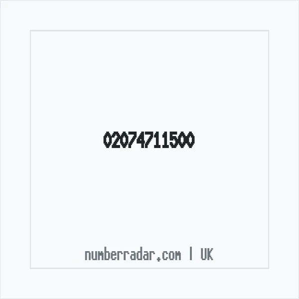 Reverse number check for +44 20 7471 1500 — who called me?