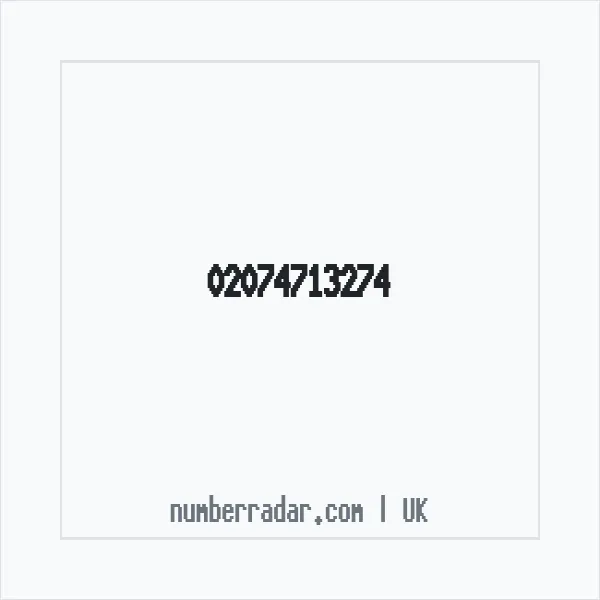 Reverse number check for +44 20 7471 3274 — who called me?