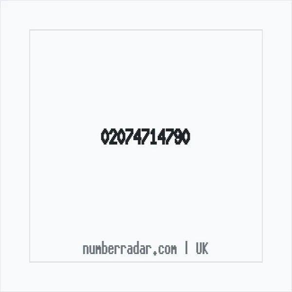 Reverse number check for +44 20 7471 4790 — who called me?