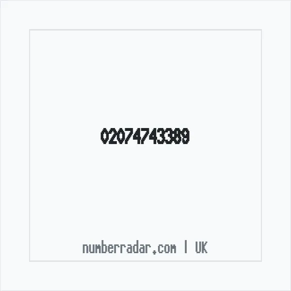 Reverse number check for +44 20 7474 3389 — who called me?