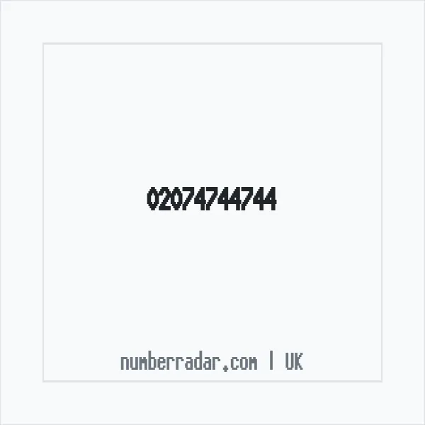 Reverse number check for +44 20 7474 4744 — who called me?
