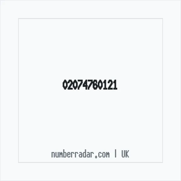Reverse number check for +44 20 7476 0121 — who called me?