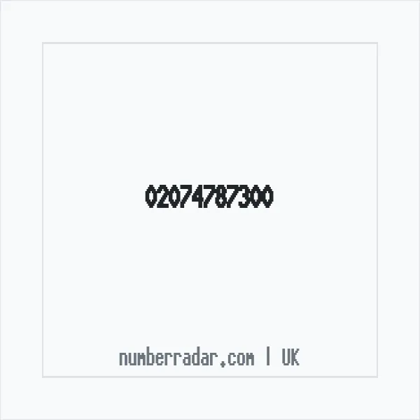Reverse number check for +44 20 7478 7300 — who called me?