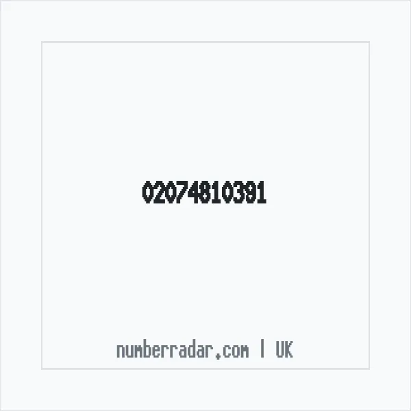 Reverse number check for +44 20 7481 0391 — who called me?