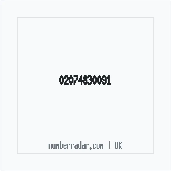 Reverse number check for +44 20 7483 0091 — who called me?