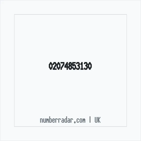 Reverse number check for +44 20 7485 3130 — who called me?